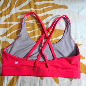 lululemon SZ 8 Neon Coral Sports Bra